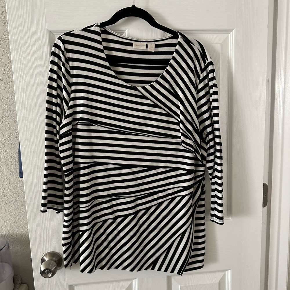 Chico’s striped layered blouse 3 XL